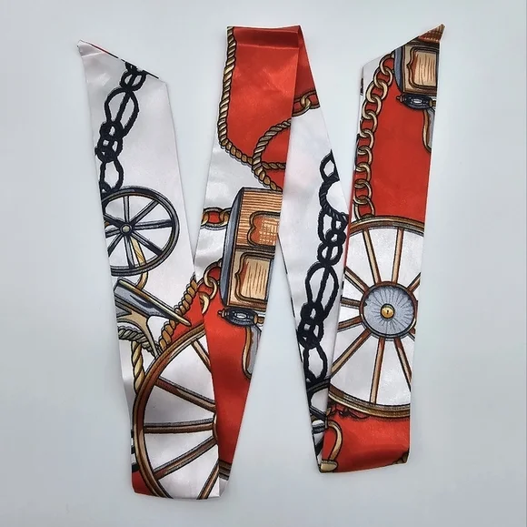 Skinny Scarf | Hand Bag, Neck Scarf (2 pieces) - Color Set #16 / Brand NEW - Picture 4 of 14